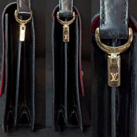 LOUIS VUITTON Epi Leather Friedland Bag Black Red Colorblock - Picture 5 of 16